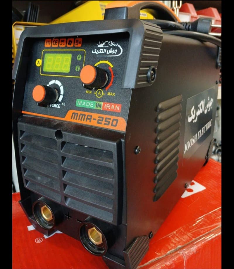 دستگاه جوش اینورتر 250 آمپر جوش الکتریک ساخت ایران با گارانتی و کیف مدل mma 250
