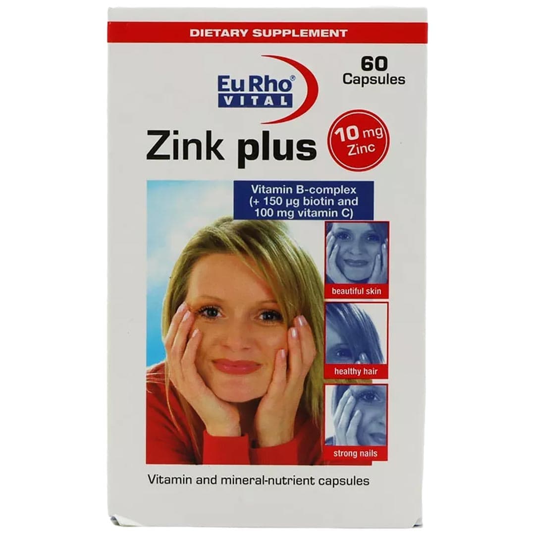 کپسول زینک پلاس 10 میلی گرم یورو ویتال 60 عددی