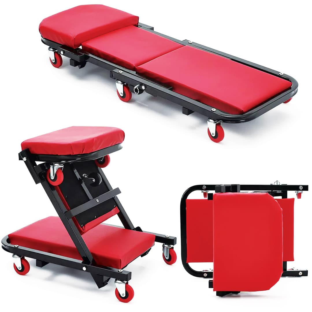 صندلی و زیر انداز چرخ دار دو حالته تعمیر گاهی 40 اینچ مدل 11949