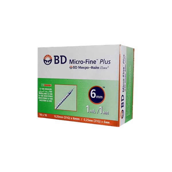 سرنگ انسولین بی دی BD یک سی سی(10عددی)