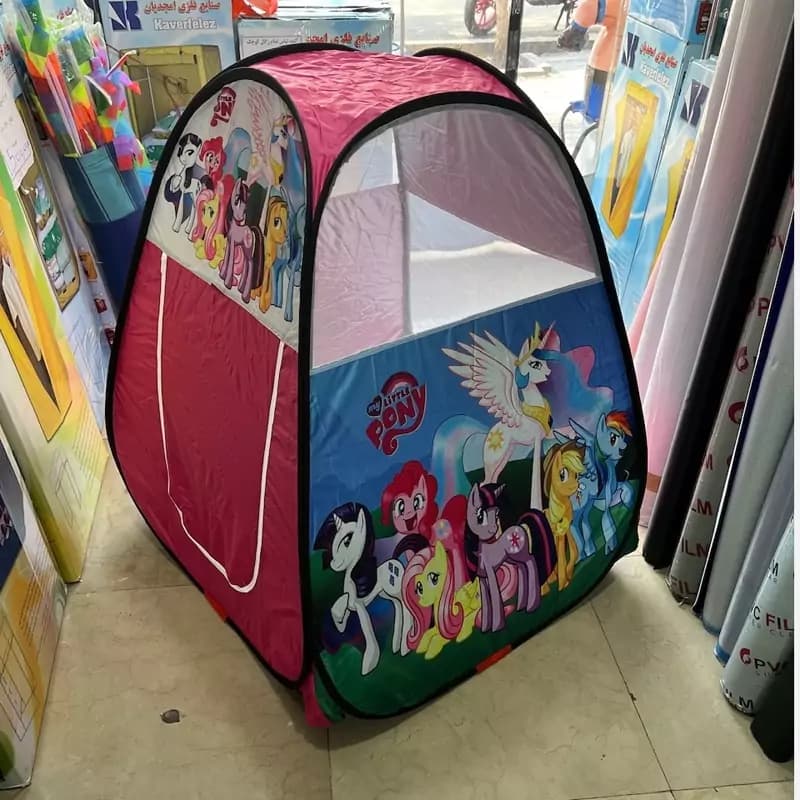 چادر بازی کودک طرح پونی با فیلم معرفی محصول