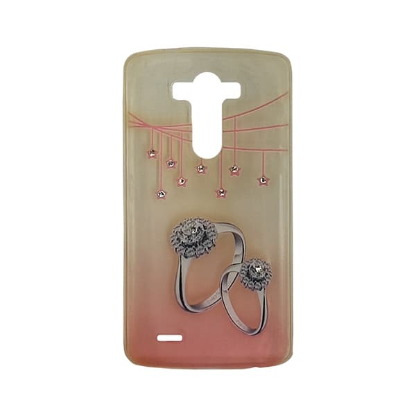 قاب ژله ای ال جی G3 شفاف نگین دار طرح انگشتر