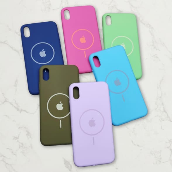 قاب سیلیکونی اورجینال طرح مگ سیف iPhone Xs Max