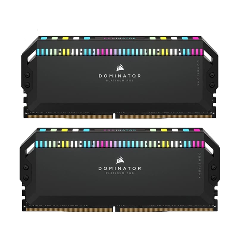 رم کورسیر مدل DOMINATOR PLATINUM RGB 16GBx2 6000MHz CL36 DDR5 ظرفیت 32 گیگابایت