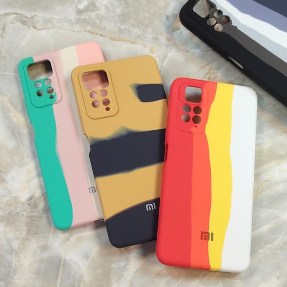 قاب سیلیکونی اورجینال رنگین کمانی Xiaomi Redmi Note 11 Pro