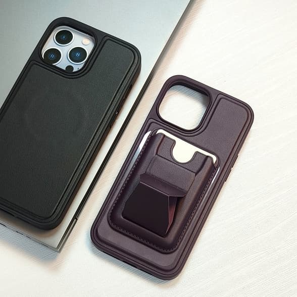 قاب چرم استندشو اورجینال Iphone 13 Pro Max