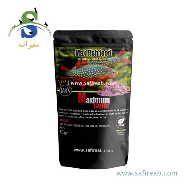 غذای پولکی تقویت رنگ ماکسیمم کالر ای شریمپ