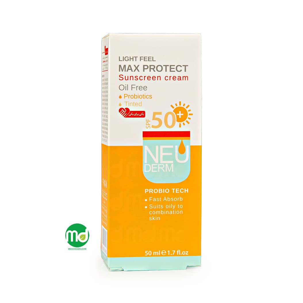 کرم ضد آفتاب رنگی نئودرم مدل Max Protect برای پوست چرب +SPF 50