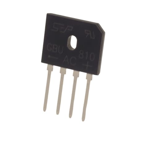پل دیود 8A-1000V تخت شانه ای GBU810