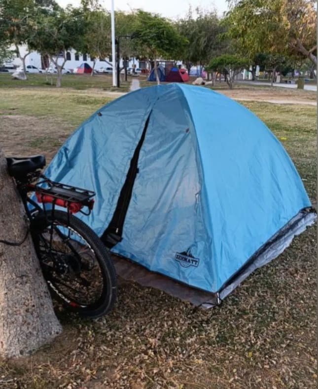 چادر مسافرتی 10 نفره عصایی ( میله ای) زرمات دوپوش ( با کیفیت و مخصوص کوهنوردی و یا مسافرت )