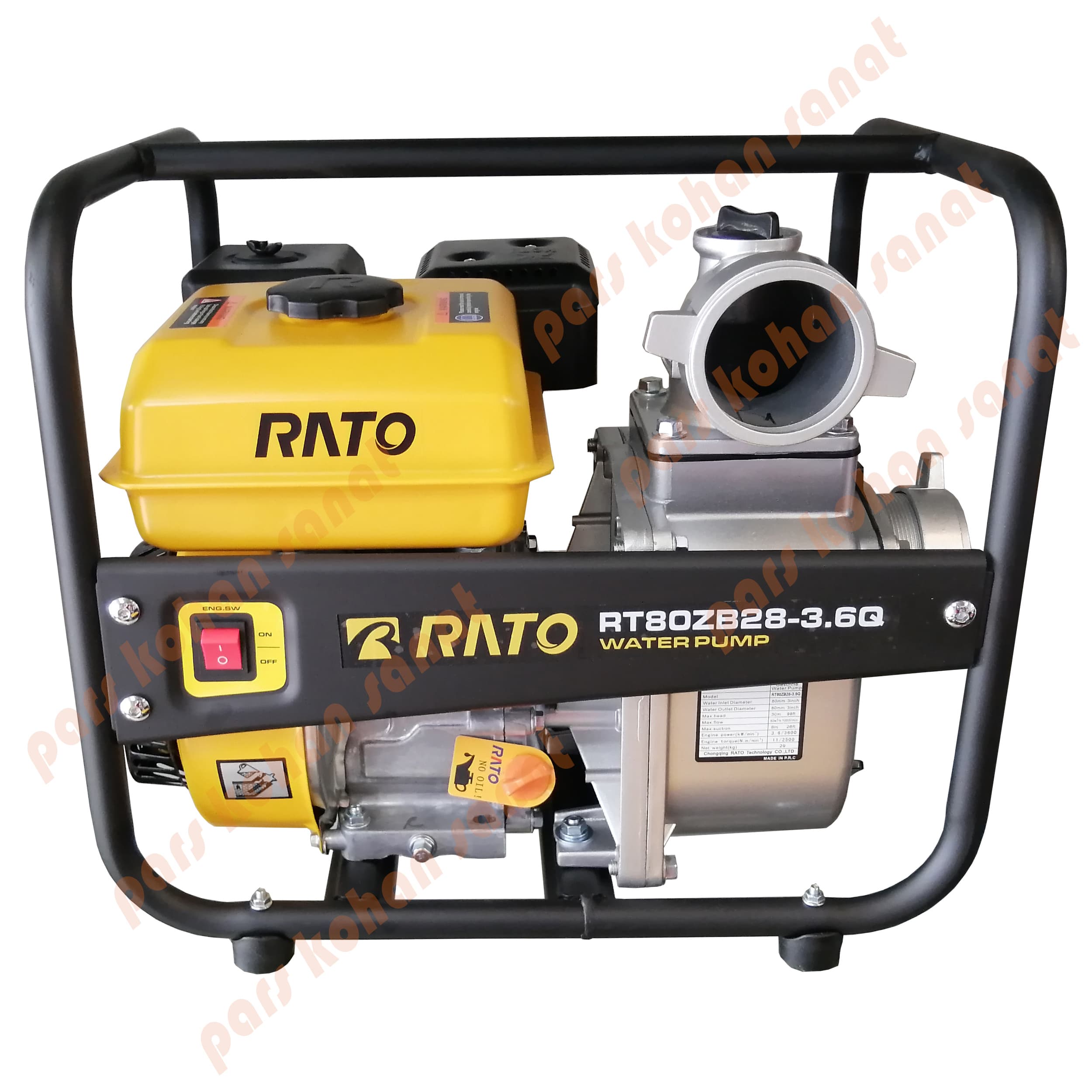 موتور پمپ آب بنزینی راتو 3 اینچ مدل RT80ZB28-3.6Q