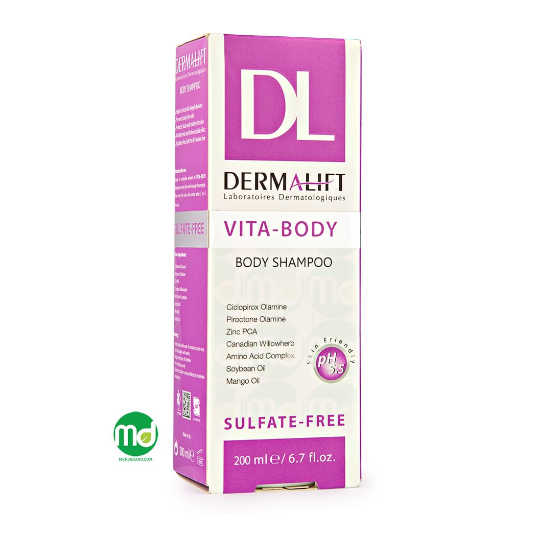 شامپو بدن ضد قارچ درمالیفت فاقد سولفات 200ml