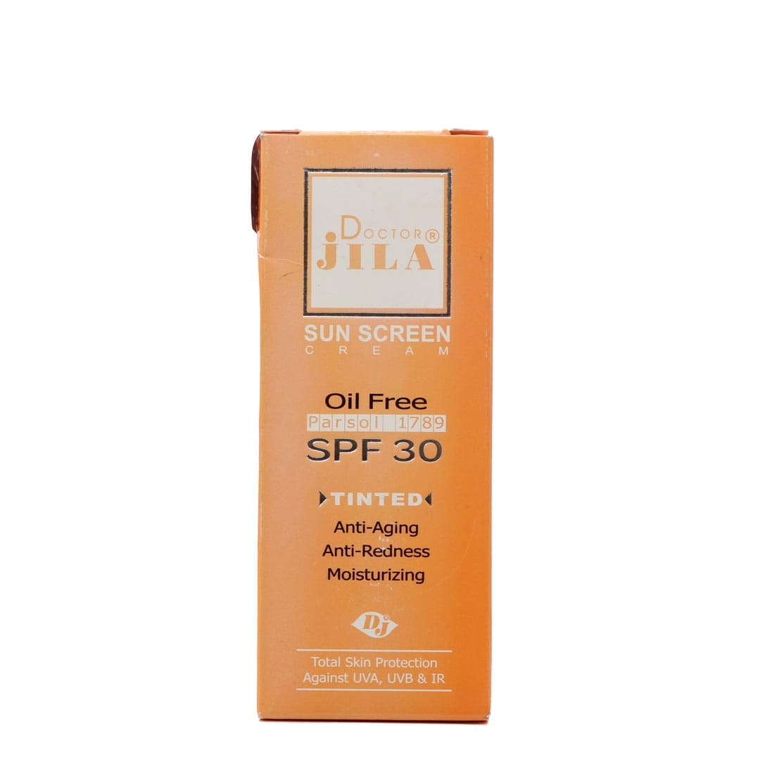 کرم ضد آفتاب اس پی اف 30 رنگی فاقد چربی 65 گرم دکتر ژیلا