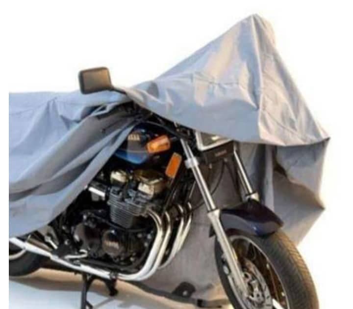 کاور موتور سیکلت جنس تفلون طوسی سایز متوسط (ضد آب ، چهارفصل و مقاوم به آفتاب )