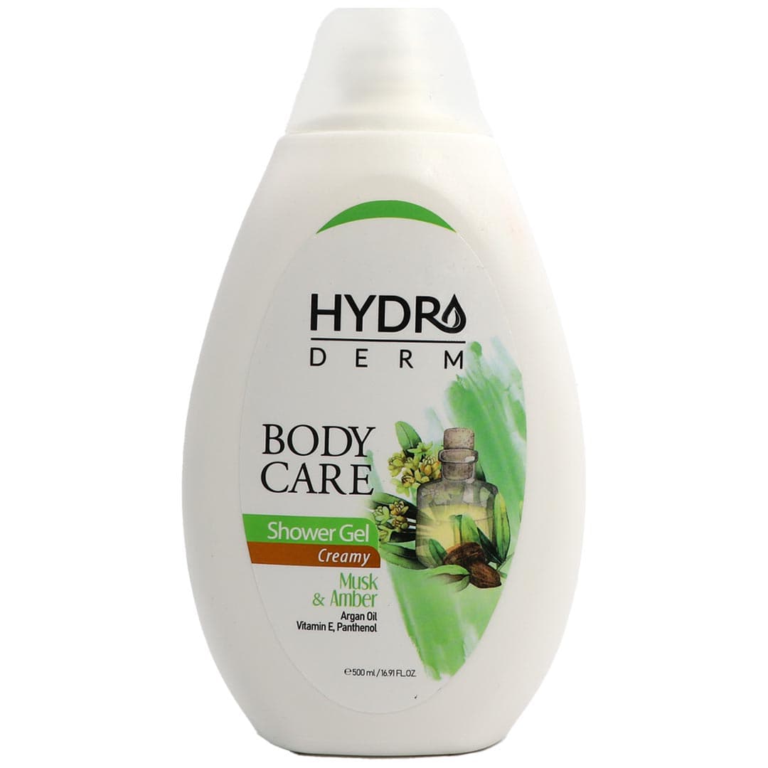 شامپو بدن کرمی هیدرودرم مدل مشک و عنبر حجم 500 میلی لیتر