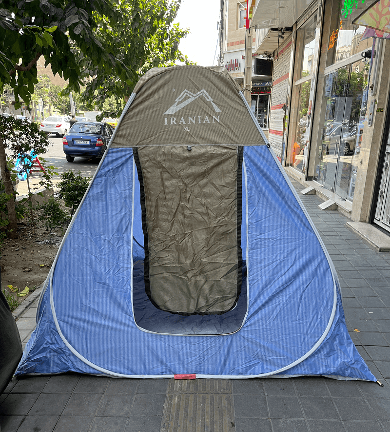 چادر مسافرتی 8 نفره فنری ( جنس برنو سفارشی دوز) با ارتفاع بلند و کف ضخیم و 3 پنجره کد5