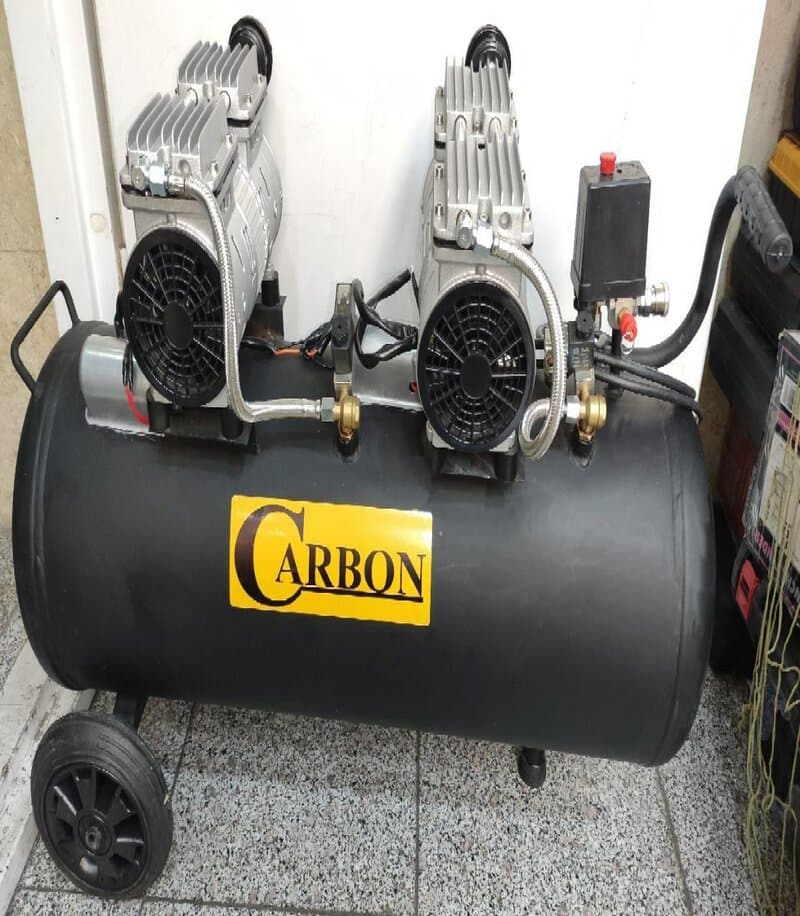 کمپرسور باد 100 لیتری دو موتوره سایلنت کربن مدلm2