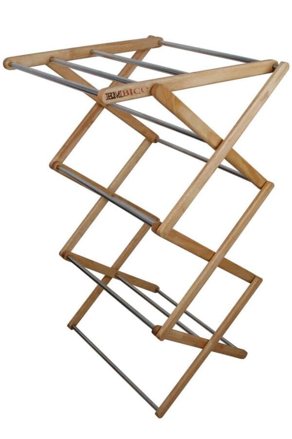 بند رخت تاشو چوب استیل رابروود امبیکو Embico با ضخامت بالا