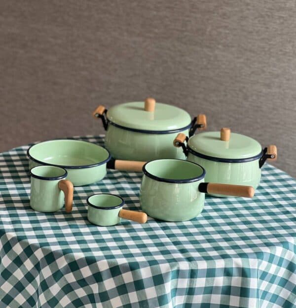 سرویس قابلمه لعابی Donna رنگ طوسی