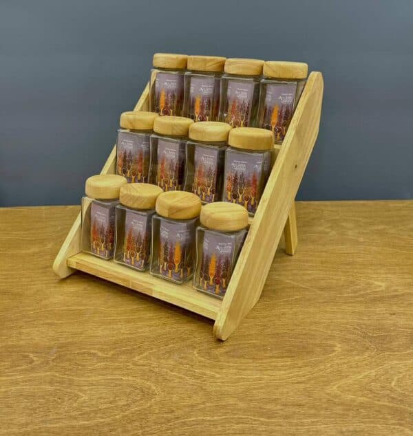 سرویس جا ادویه چوبی 12 تایی استنددار لوناوود 2حالته (شهرستان(تیپاکس)و پیک(تهران))