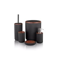 ست سرویس بهداشتی 5 پارچه لیسبون مشکی چوبی