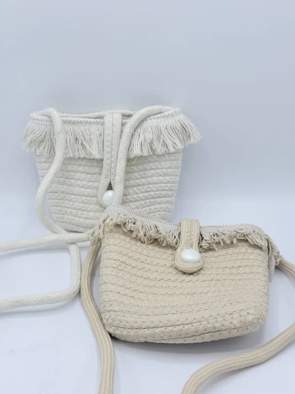 کیف بند کنفی دکمه مروارید ریش