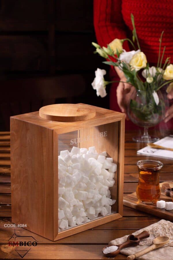 سطل قند چوب شیشه امبیکو 4084(Embico )