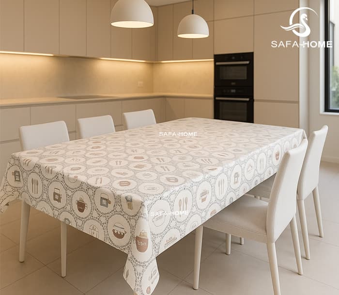 سفره رومیزی طرح دیزاین دارای سایزبندی