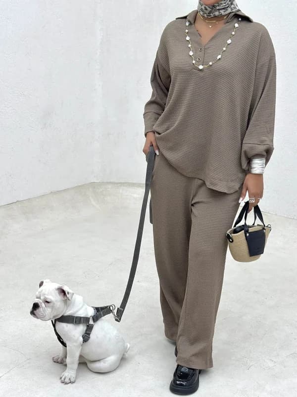 دوتیکه شومیز و شلوار دمپا دکمه