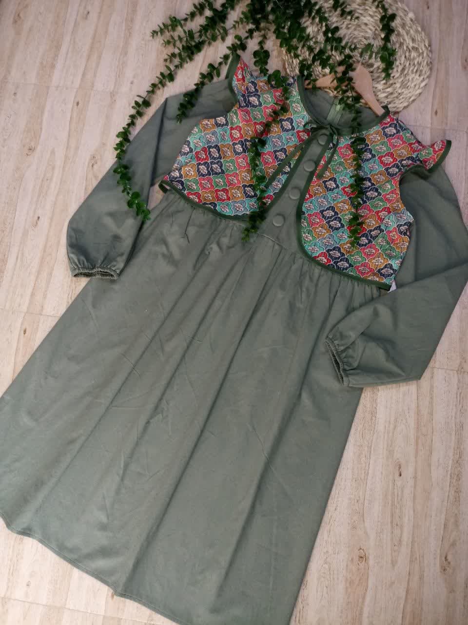 ست پیراهن و وست دخترانه مزونی. پیراهن جلیقه دخترانه نوجوان