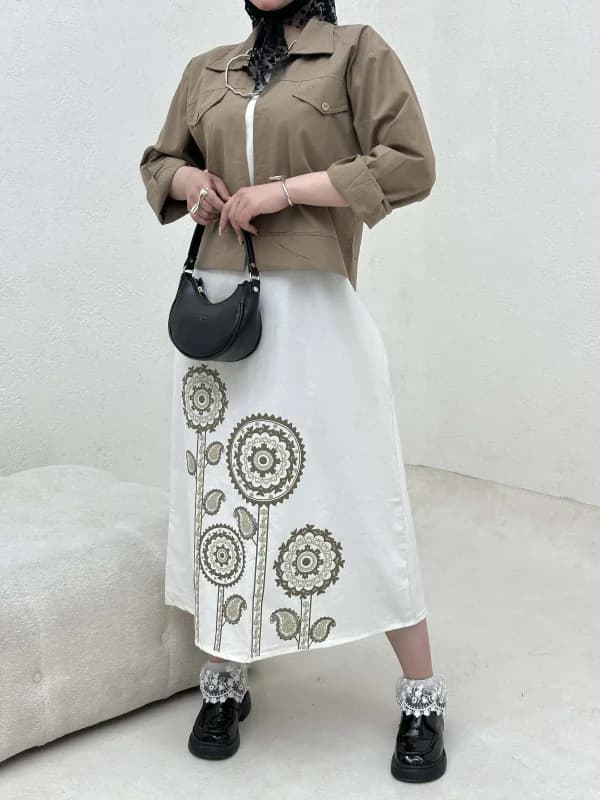 ست کت و سارافون چاپی