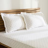 سرویس ملحفه یک نفره پنبه کاشمیرهوم گریسی بژ