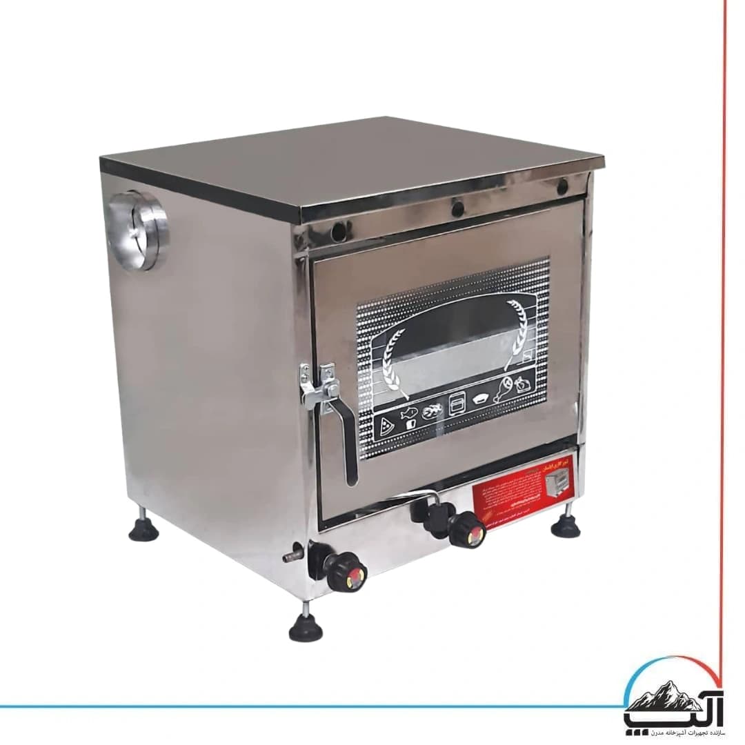 تنور گازی استیل دو طبقه تک ساج