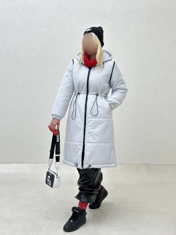 کاپشن بلند آستین زیپ