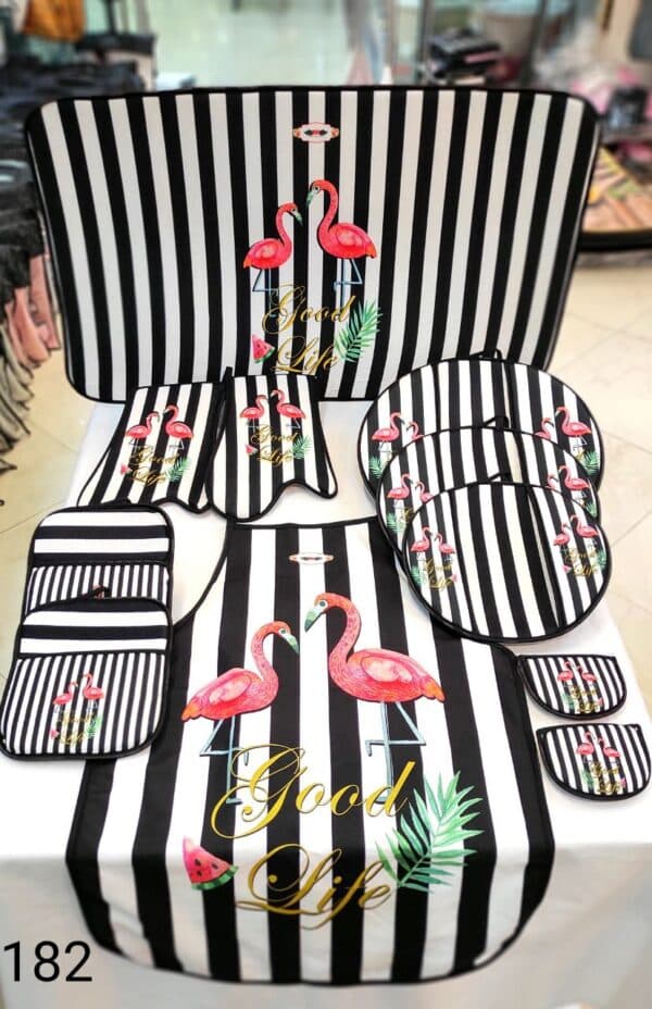 سرویس دم کنی 11 پارچه آشپزخانه KH کد 182 طرح فلامینگو