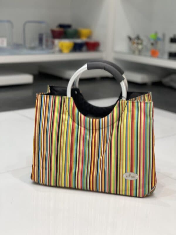 ساک (سبد) پیک نیک و خرید برزنتی دسته دار رنگی