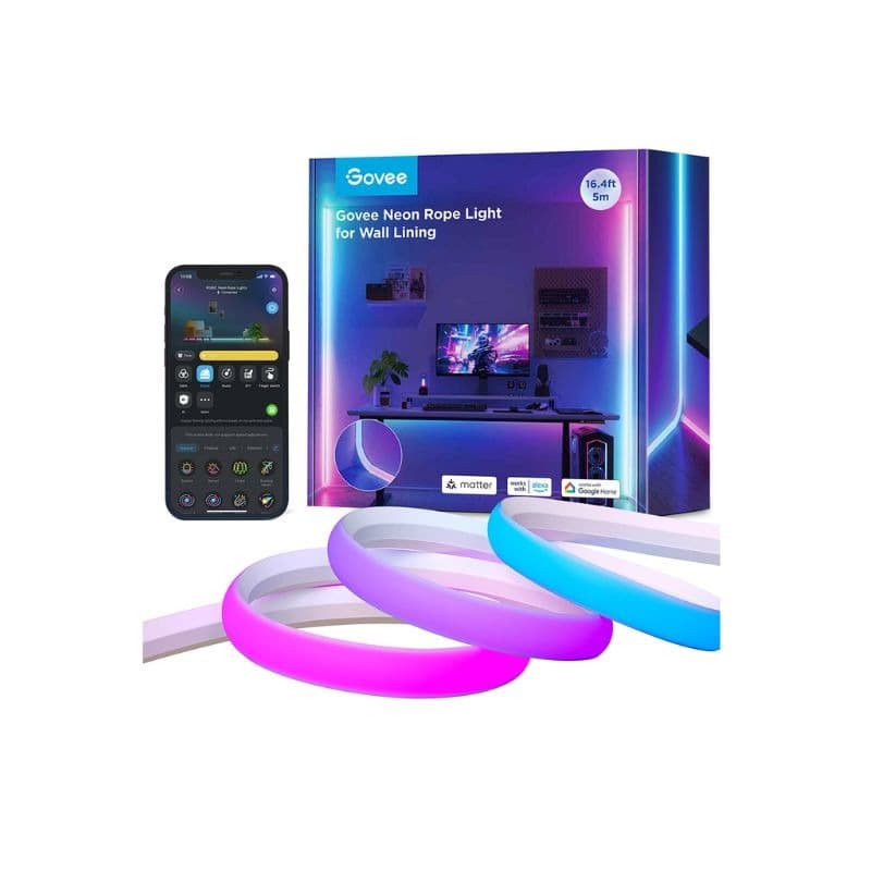 ریسه هوشمند نئون فلکسی گووی Govee H6641 Neon Rope Light For Wall Lining