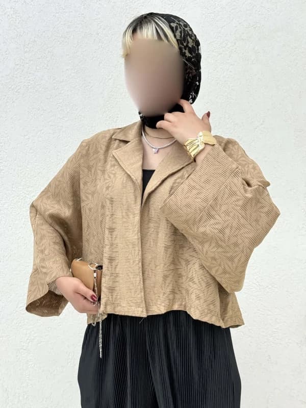 کت کراپ پارچه شیشه ای