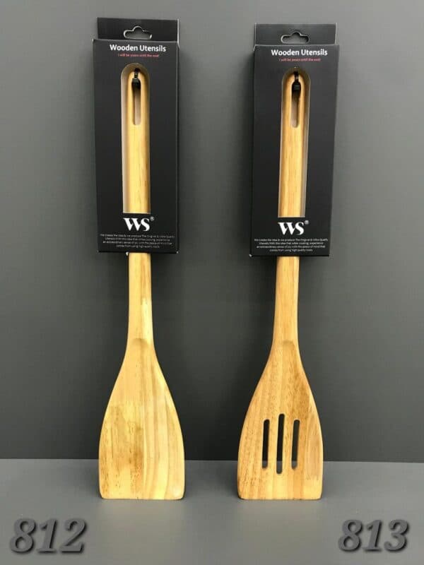 کفگیر چوبی ساده و شیار دار WS کد 812-813