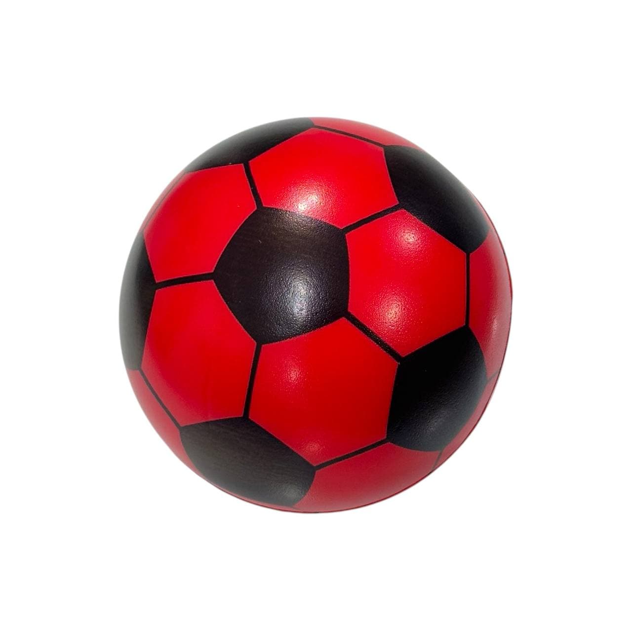 توپ اسفنجی فوتبال خطدار رنگ قرمز
