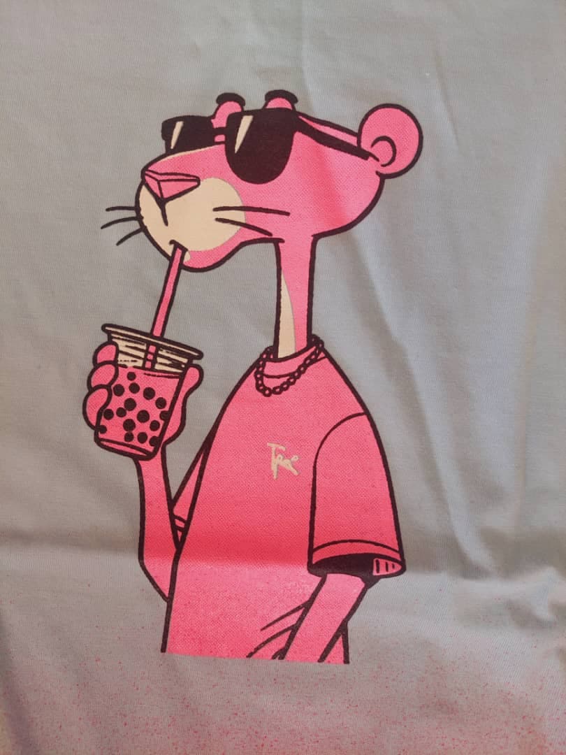 تیشرت باکسی پلنگ صورتی رنگی کد ۱۱۰۳