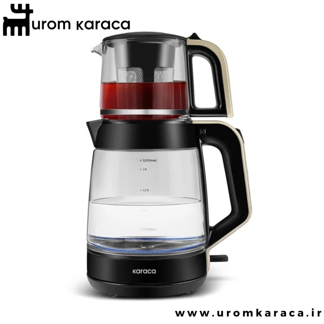 چایساز شیشه‌ ای کاراجا Glass tea کرم