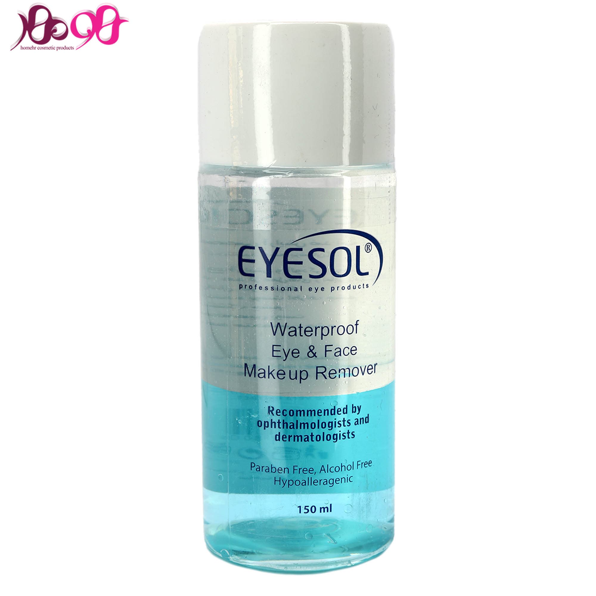 محلول پاک کننده دو فاز آرایش ضد آب آیسول مناسب چشم و صورت 150ml