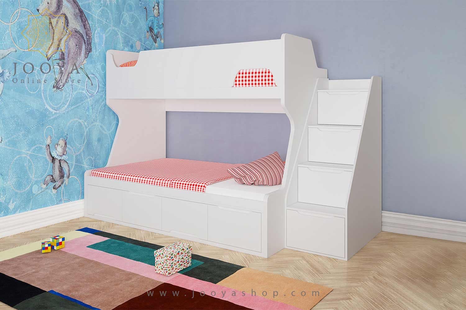 تخت خواب دو طبقه بزرگسال آرمیس مدل BT722