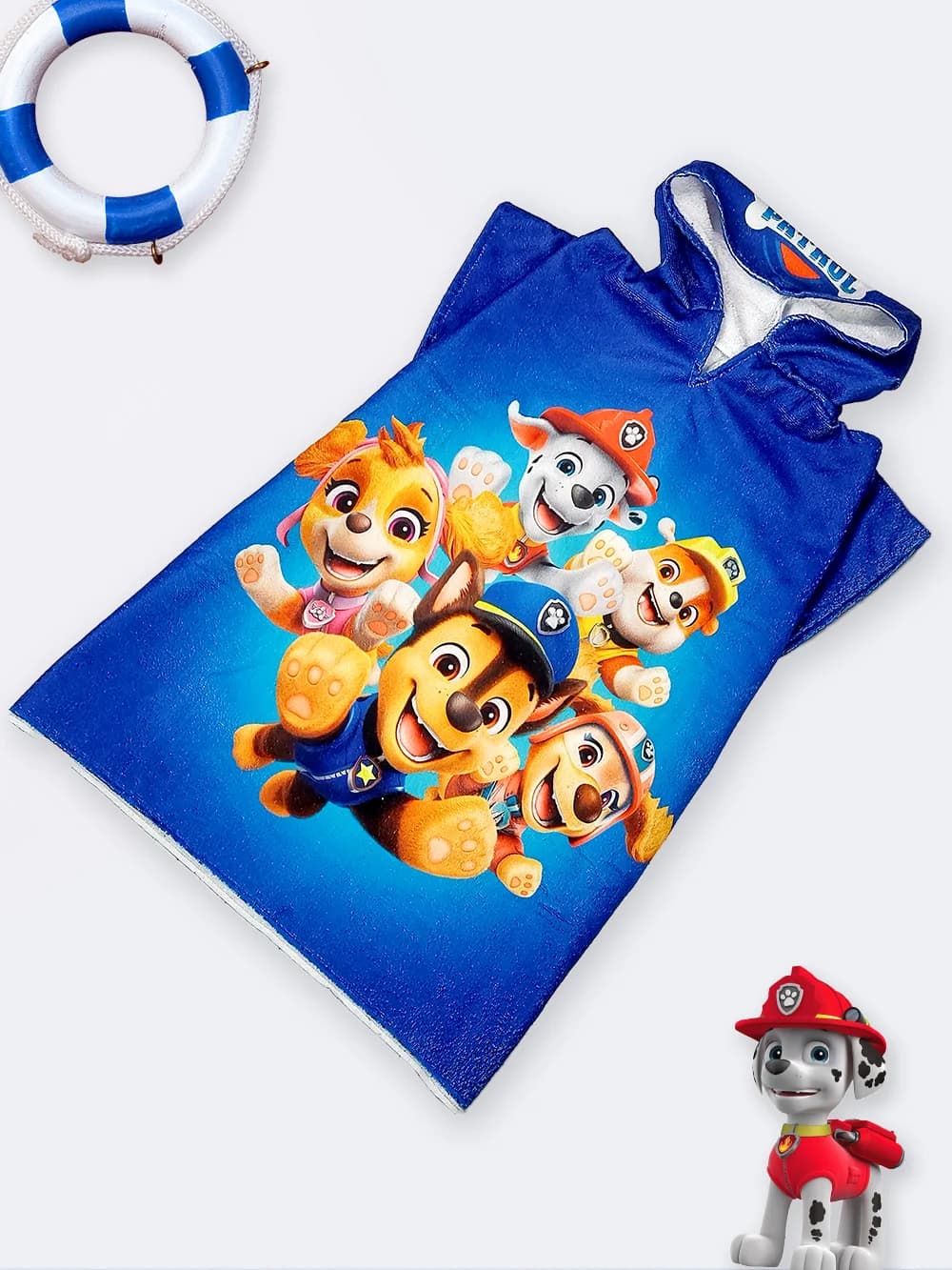 حوله تن پوش استخری کودک و نوجوان طرح سگ های نگهبان بصورت حوله تن پوش شنا