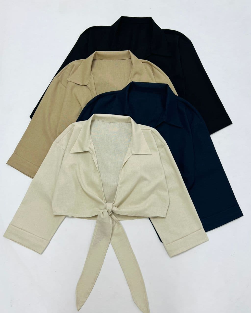 شومیز جلو گره لینن