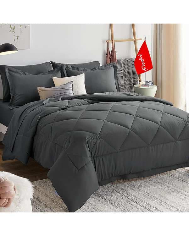 روتختی یک نفره 5 تکه مینیمال طوسی تیره نوپه هوم Nopehome طرح لوزی کد 001