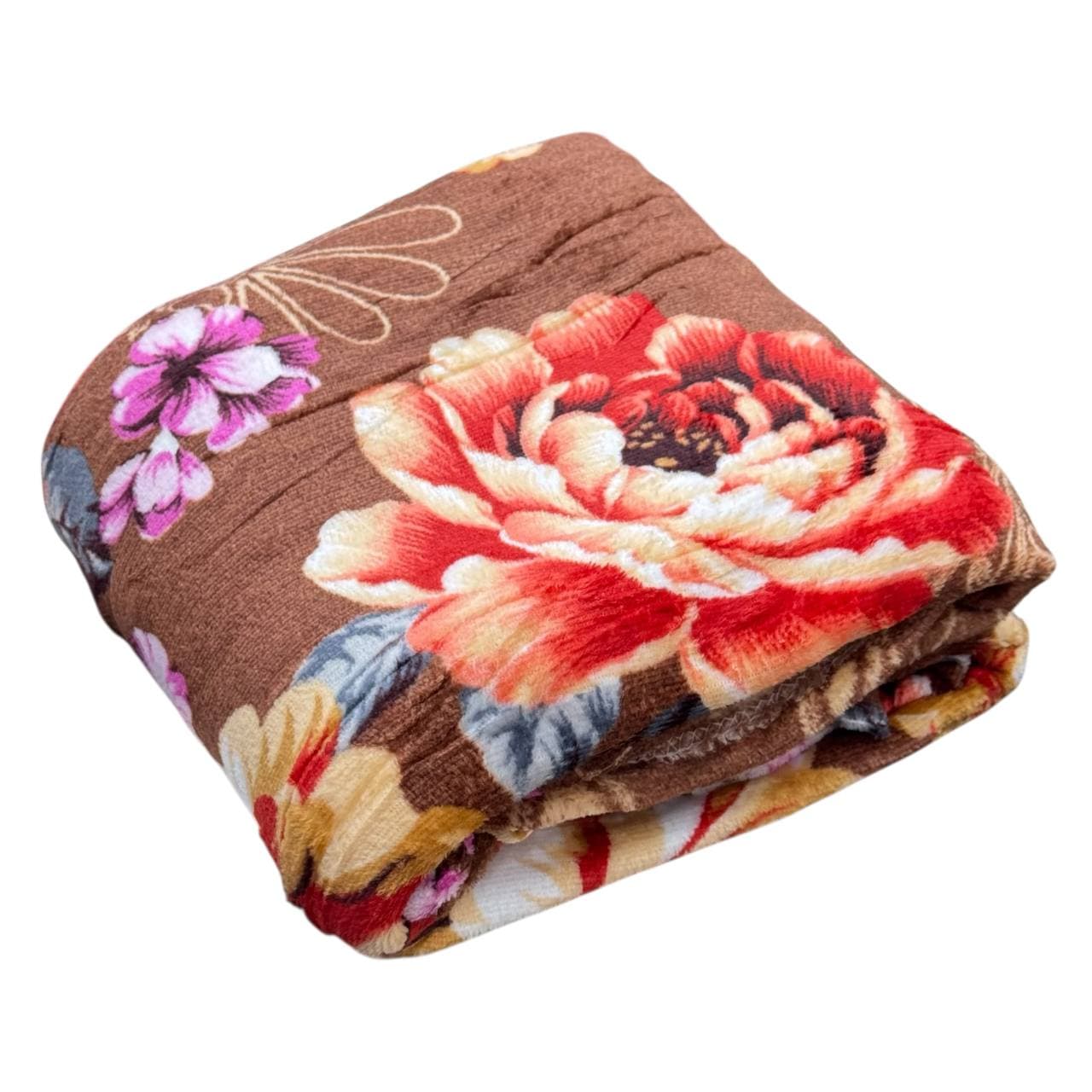 پتو مسافرتی دونفره طرح گل ریز و درشت کد ۱۰