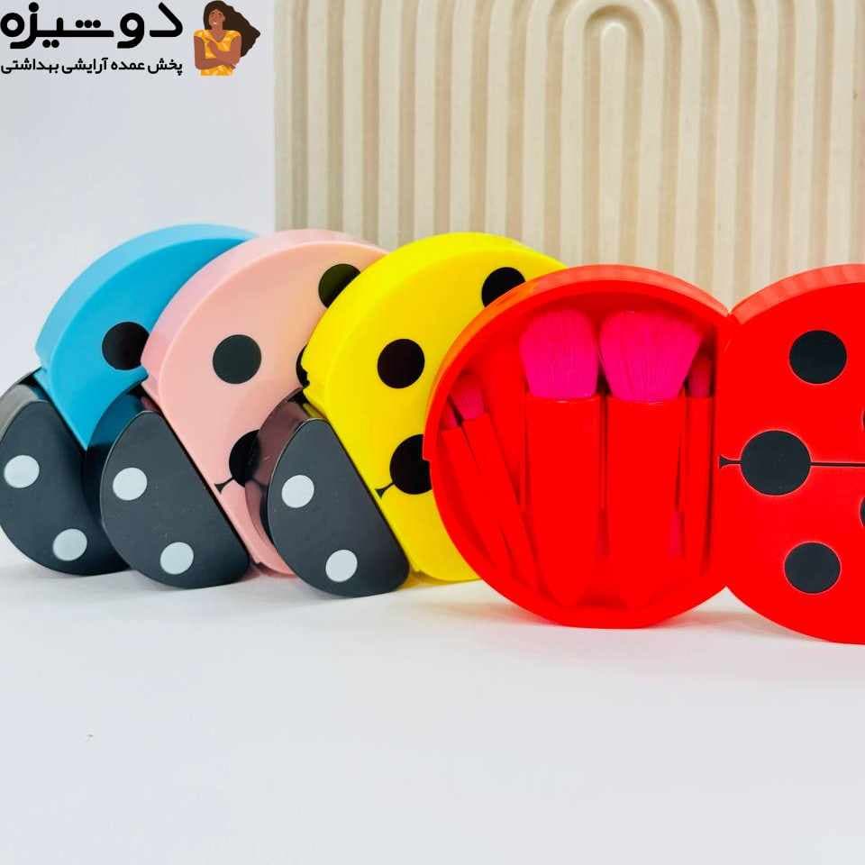 ست براش آرایشی 5 عددی مدل کفشدوزکی