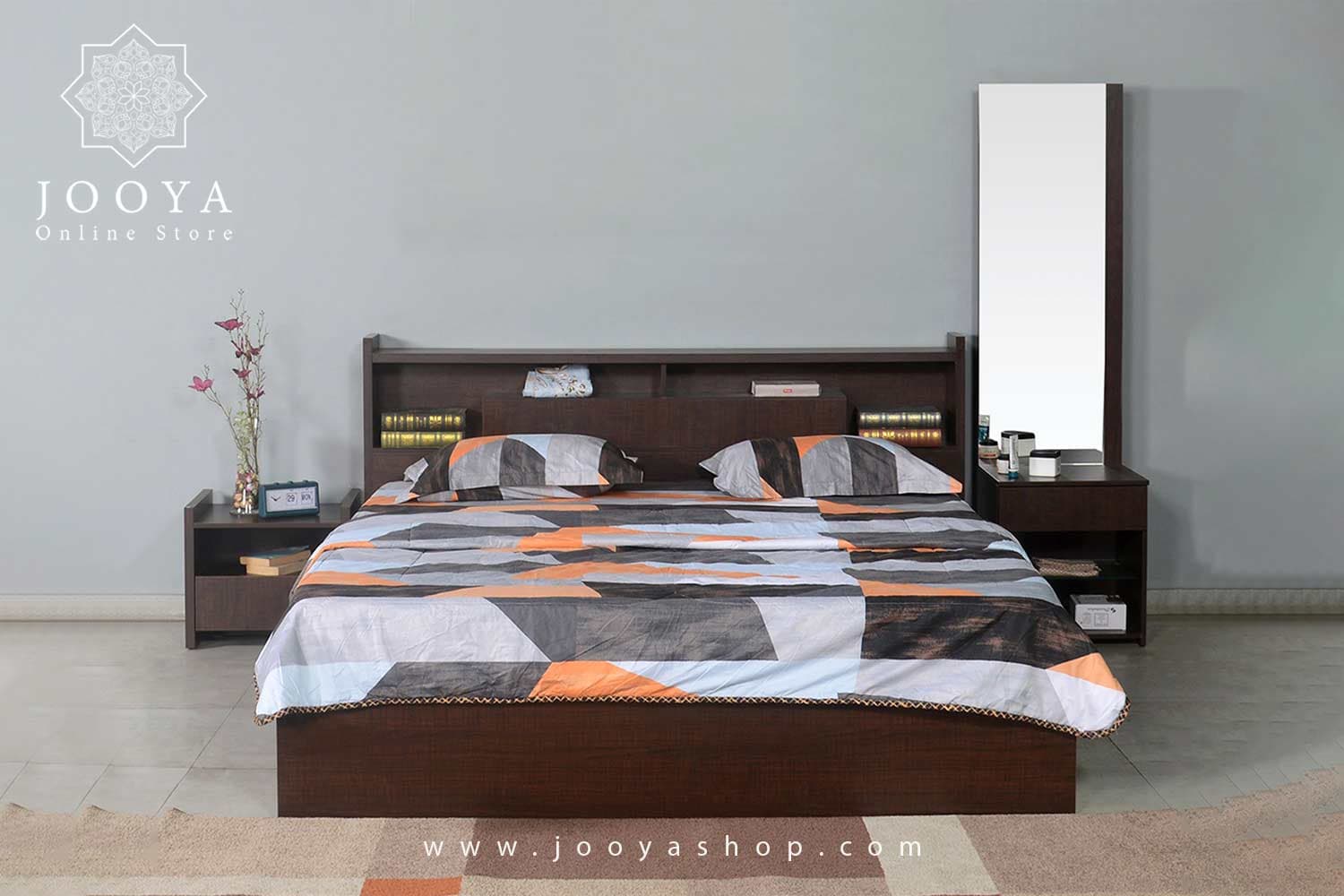 تخت خواب جکدار ام دی اف الیزا مدل ZB203